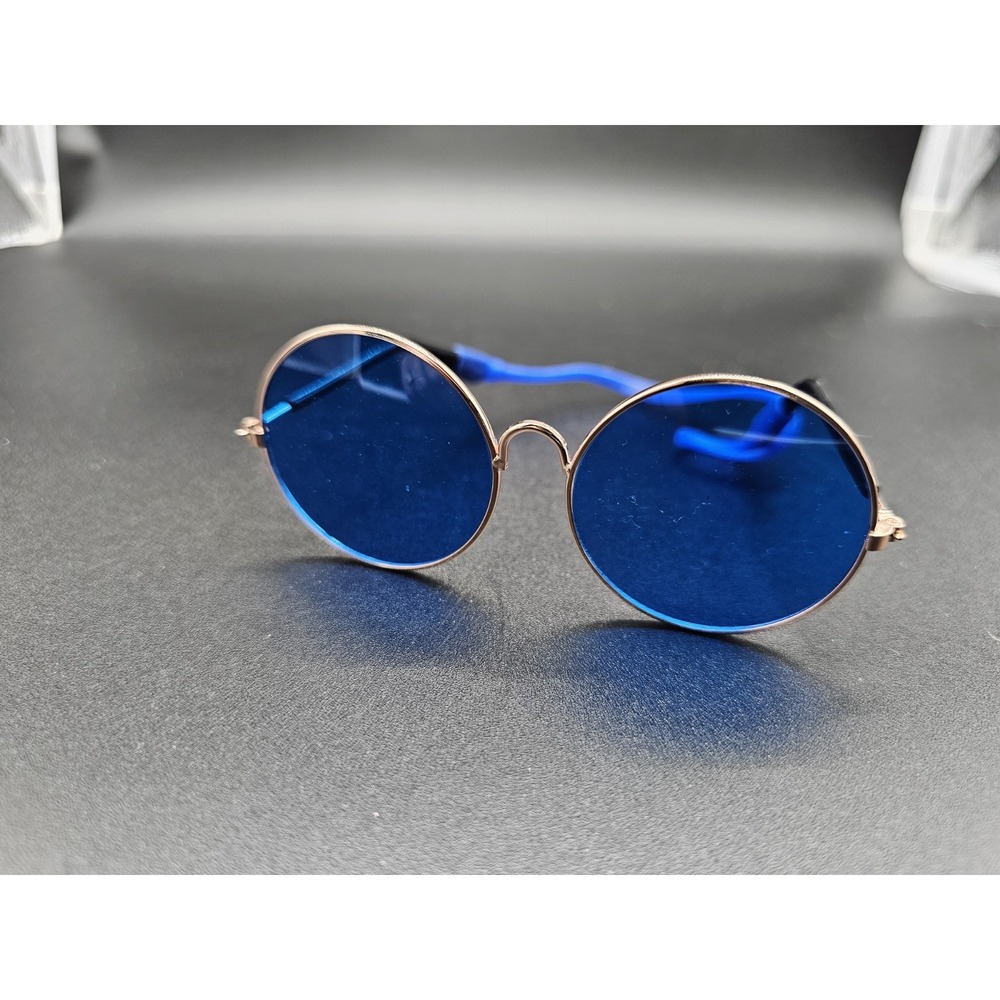 Doggie‎ Sunglasses Small Dog 60s Style Round With Strap Halloween Costume